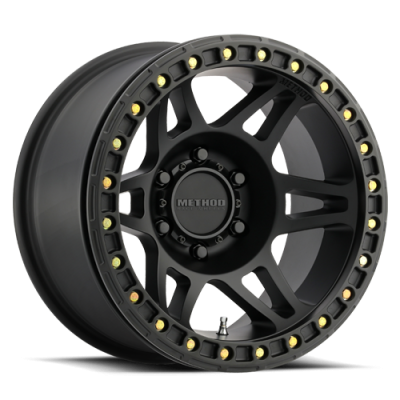 Aluminum Wheels 17x9 Beadlock MR106 Bolt Pattern 5 On 127 Offset -44 Lip Size 0 Matte Black MB Method