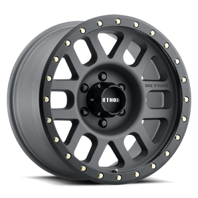 Aluminum Wheels 18x9 Grid MR309 Bolt Pattern 6 On 135 Offset 18 Lip Size 1.65 Matte Black MB Method