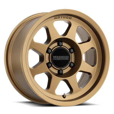Aluminum Wheels 16x6.5 Bead Grip MR701 Bolt Pattern 6 On 180 Offset 90 Lip Size 0 Method Bronze BRZ Method