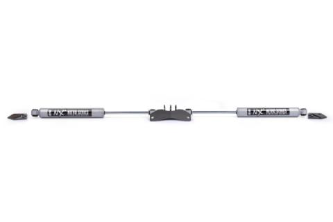 Dual Steering Stabilizer Kit w/ NX2 Shocks Dodge Ram 1500 Mega Cab 06-08 4WD Y-Style Steering