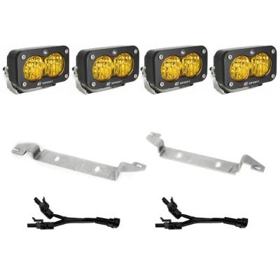 S2 Sport Fog Pocket Kit - 22-Present Toyota Tundra (Wide Cornering; Baja Amber) Baja Designs