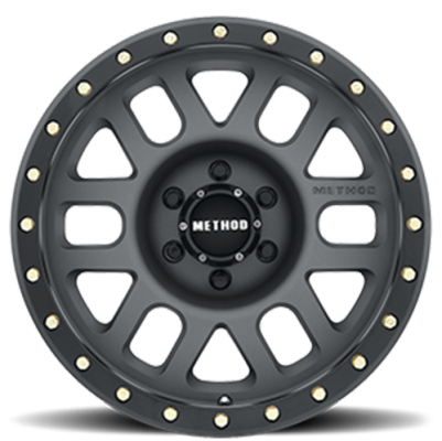 Aluminum Wheels 18x9 Grid MR309 Bolt Pattern 6 On 135 Offset 18 Lip Size 1.65 Titanium GY Black Street Loc Method