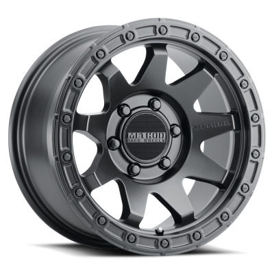 Aluminum Wheels 17x9 MR317 Bolt Pattern 5 On 127 Offset -12 Lip Size 1.57 Matte Black MB Method